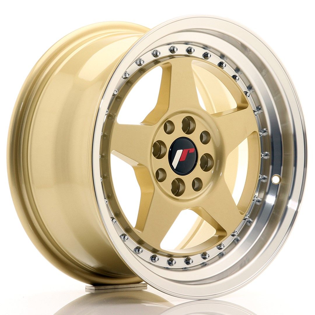 Image of JR-Wheels JR6 Velgen 16 Inch 8J ET25 4x100,4x108 Gold Machined