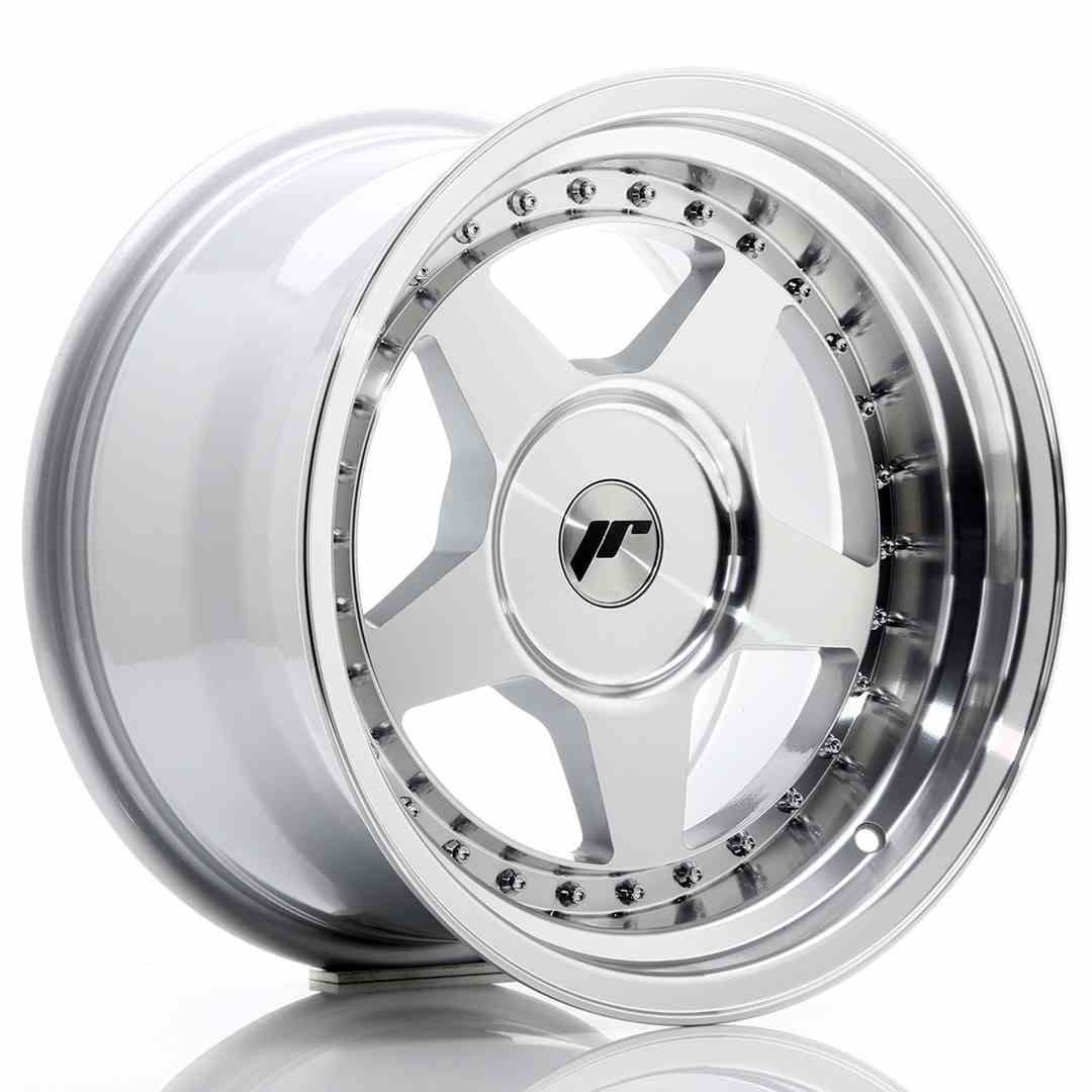 Image of JR-Wheels JR6 Velgen 16 Inch 9J ET20 Custom PCD Silver Machined Face