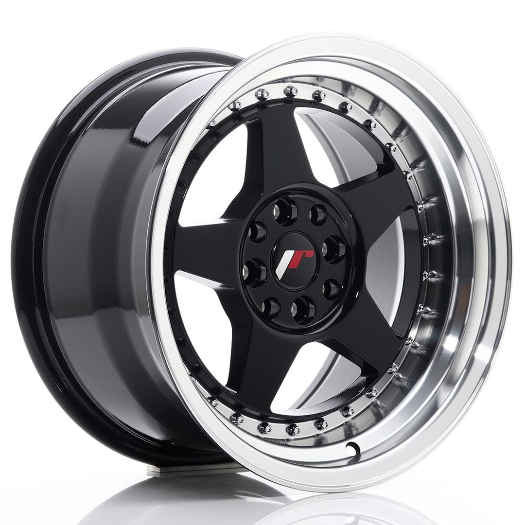 Image of JR-Wheels JR6 Velgen 16 Inch 9J ET20 4x100,4x108 Gloss Black