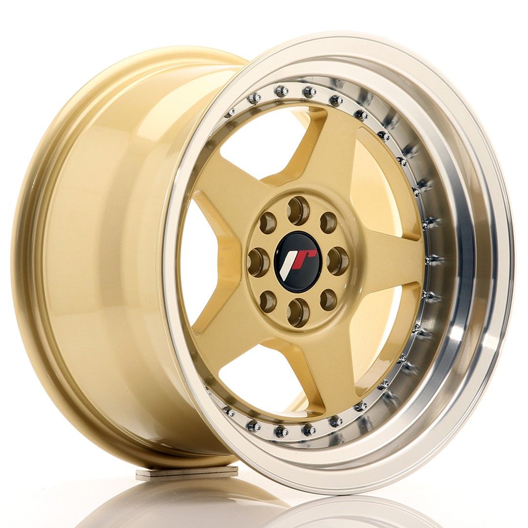 Image of JR-Wheels JR6 Velgen 16 Inch 9J ET20 4x100,4x108 Gold Machined