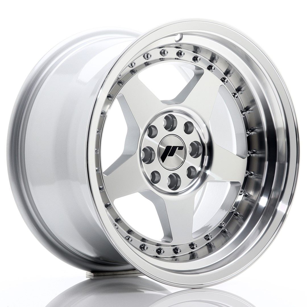 Image of JR-Wheels JR6 Velgen 16 Inch 9J ET20 4x100,4x108 Silver Machined Face