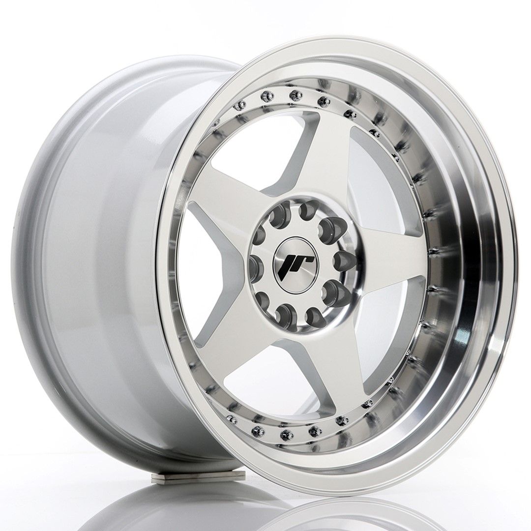 Image of JR-Wheels JR6 Velgen 17 Inch 10J ET20 5x114.3,5x120 Silver Machined Face