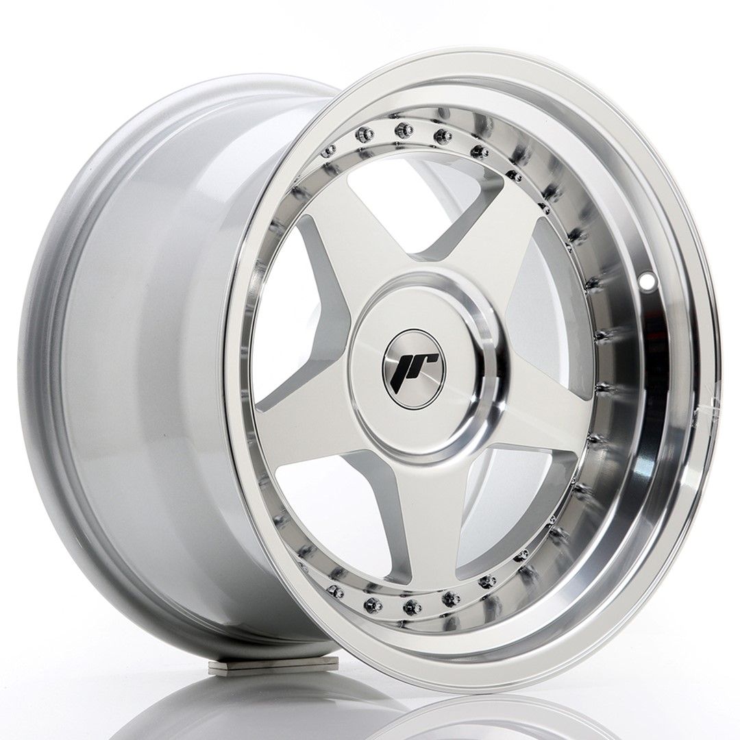 Image of JR-Wheels JR6 Velgen 17 Inch 10J ET0-20 Custom PCD Silver Machined Face