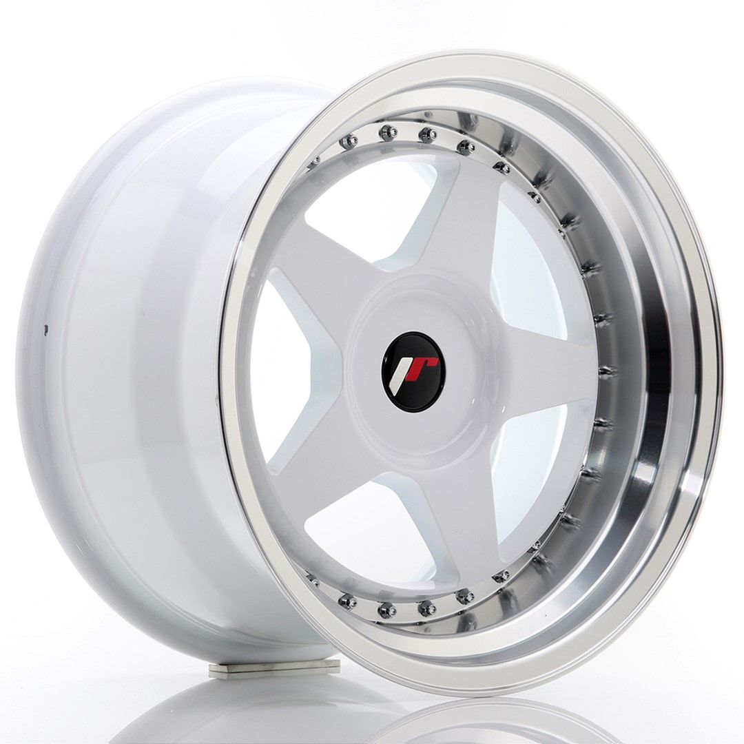 Image of JR-Wheels JR6 Velgen 17 Inch 10J ET20 Custom PCD White Machined Lip