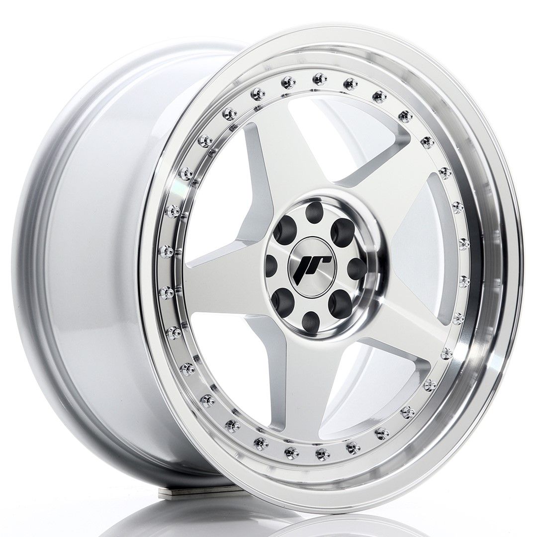 Image of JR-Wheels JR6 Velgen 17 Inch 8J ET25 5x114.3,5x120 Silver Machined Face