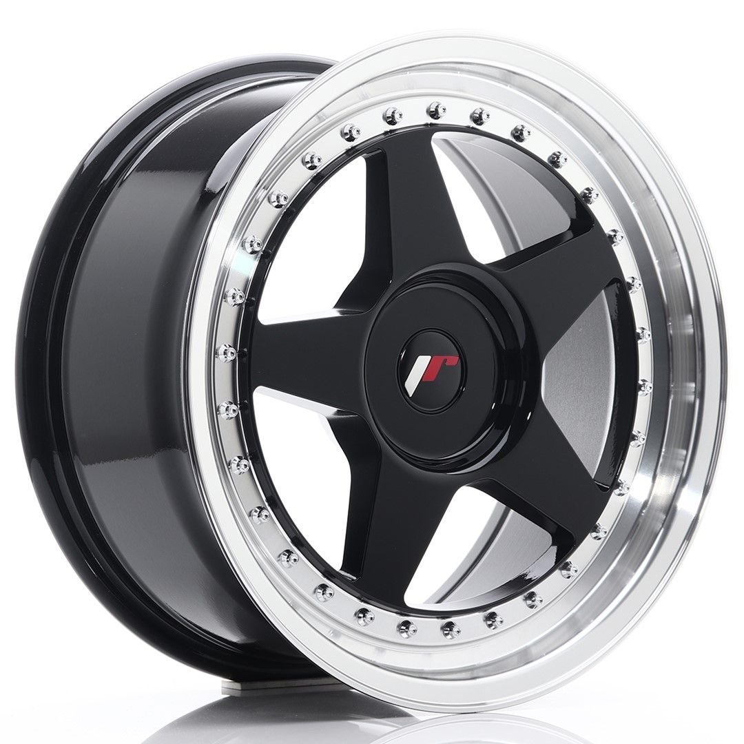 Image of JR-Wheels JR6 Velgen 17 Inch 8J ET20-35 Custom PCD Gloss Black