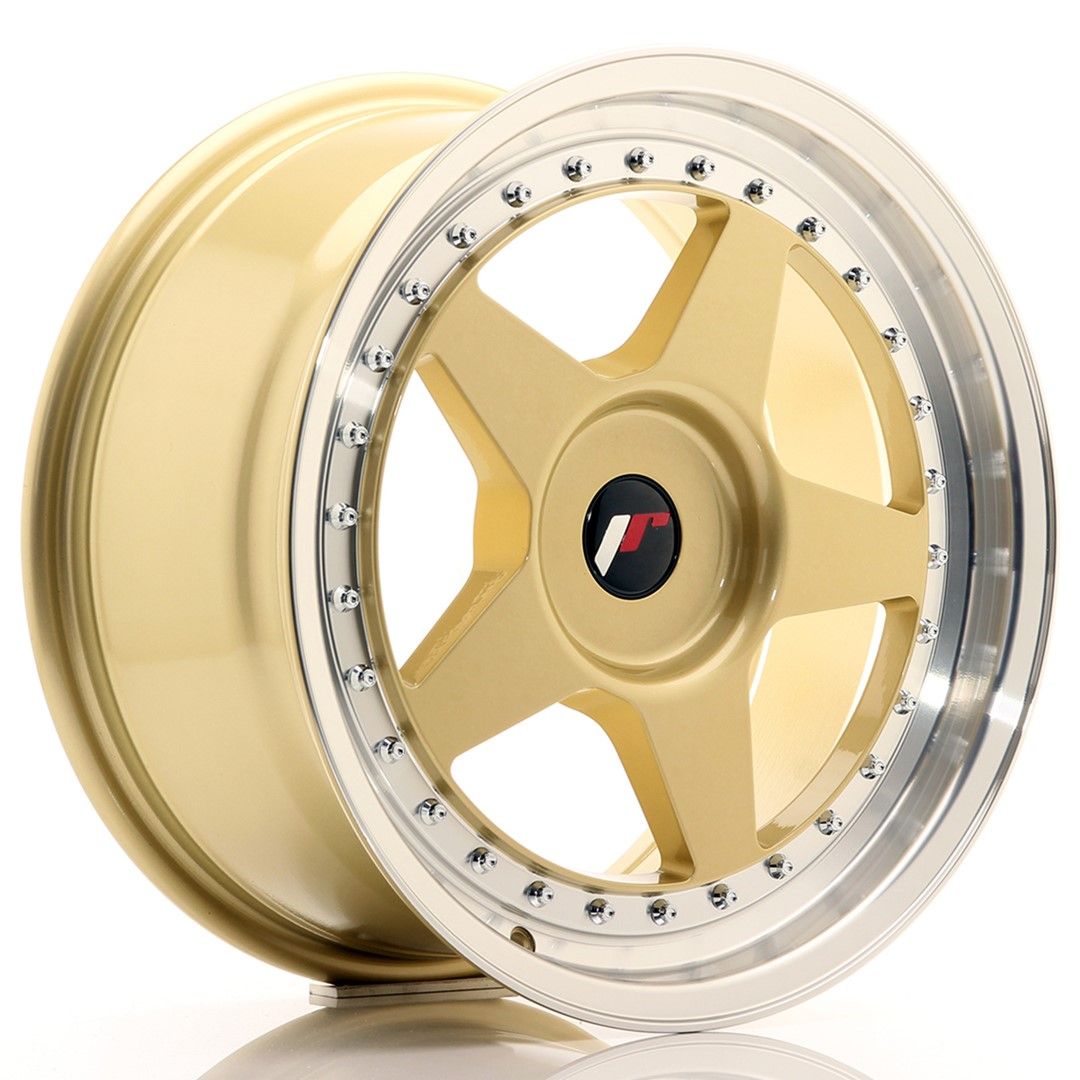 Image of JR-Wheels JR6 Velgen 17 Inch 8J ET35 Custom PCD Gold Machined