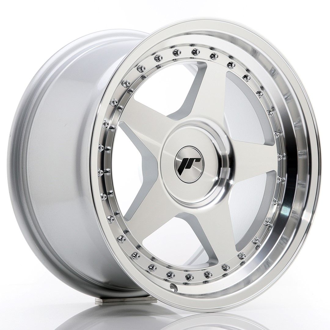 Image of JR-Wheels JR6 Velgen 17 Inch 9J ET20-35 Custom PCD Silver Machined Face