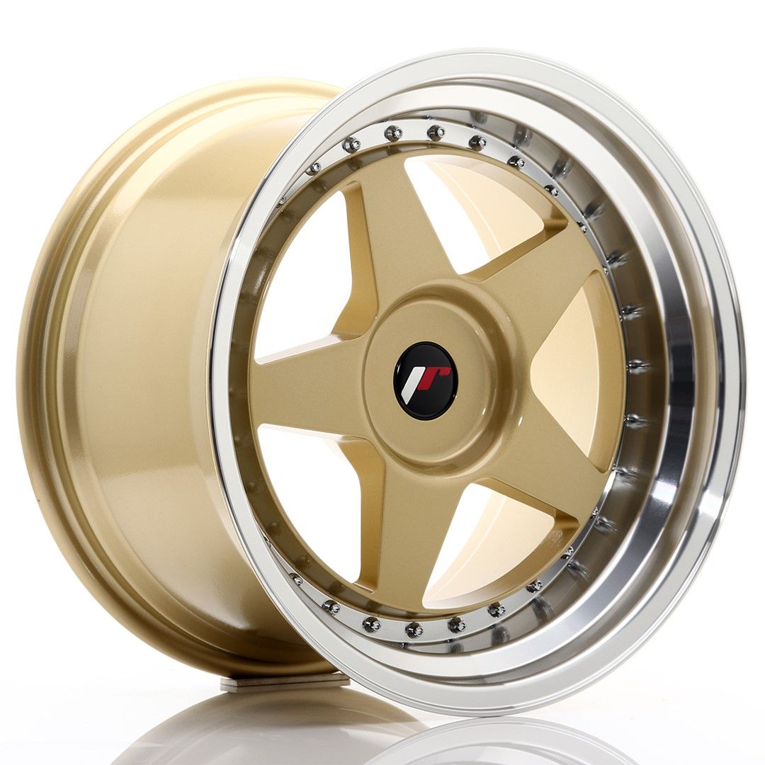 Image of JR-Wheels JR6 Velgen 18 Inch 10.5J ET0-25 Custom PCD Gold Machined