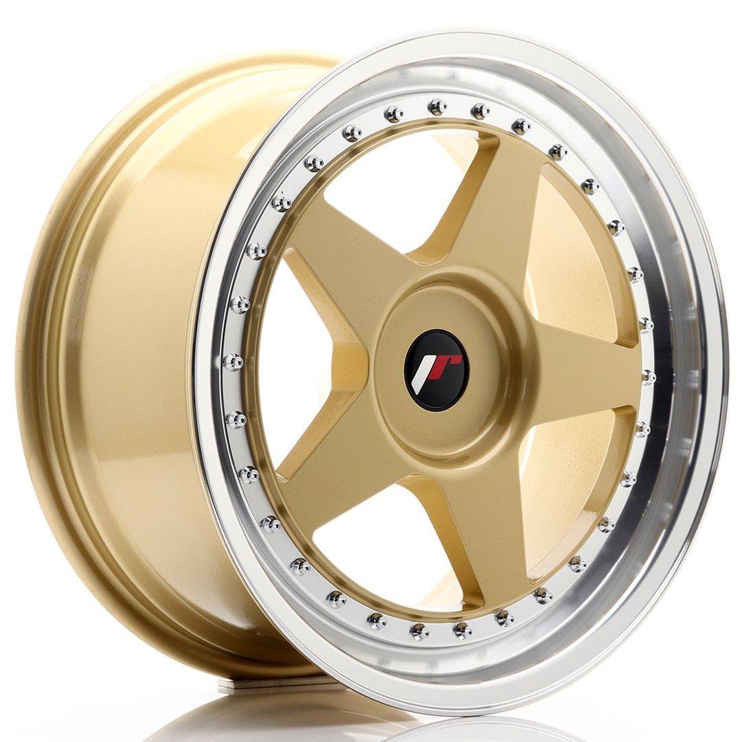Image of JR-Wheels JR6 Velgen 18 Inch 8.5J ET20-40 Custom PCD Gold Machined