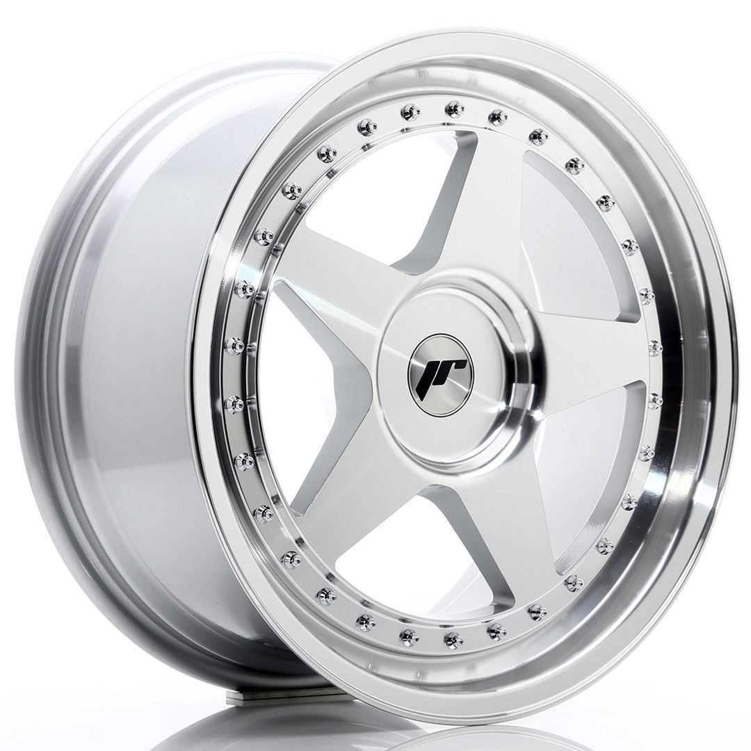 Image of JR-Wheels JR6 Velgen 18 Inch 8.5J ET20-40 Custom PCD Silver Machined Face