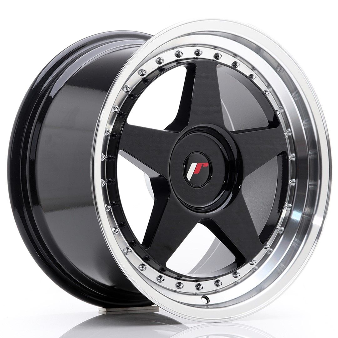 Image of JR-Wheels JR6 Velgen 18 Inch 9.5J ET20-40 Custom PCD Gloss Black