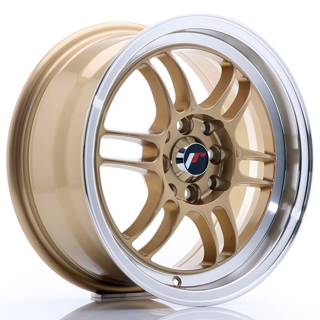 Image of JR-Wheels JR7 Velgen 15 Inch 7J ET38 4x100,4x114.3 Gold Machined Lip
