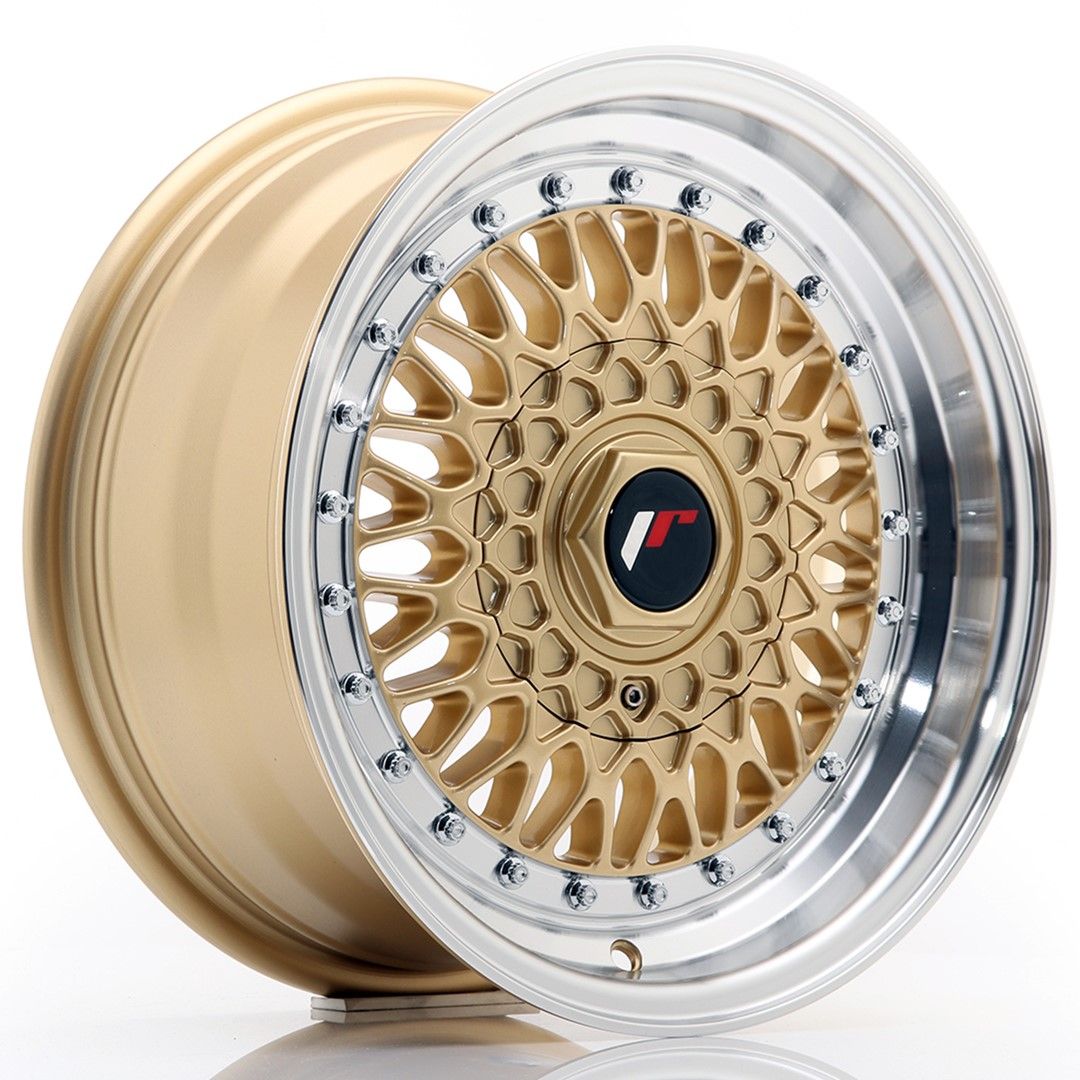 Image of JR-Wheels JR9 Velgen 15 Inch 7J ET20 4x100,4x108 Gold Machined Lip