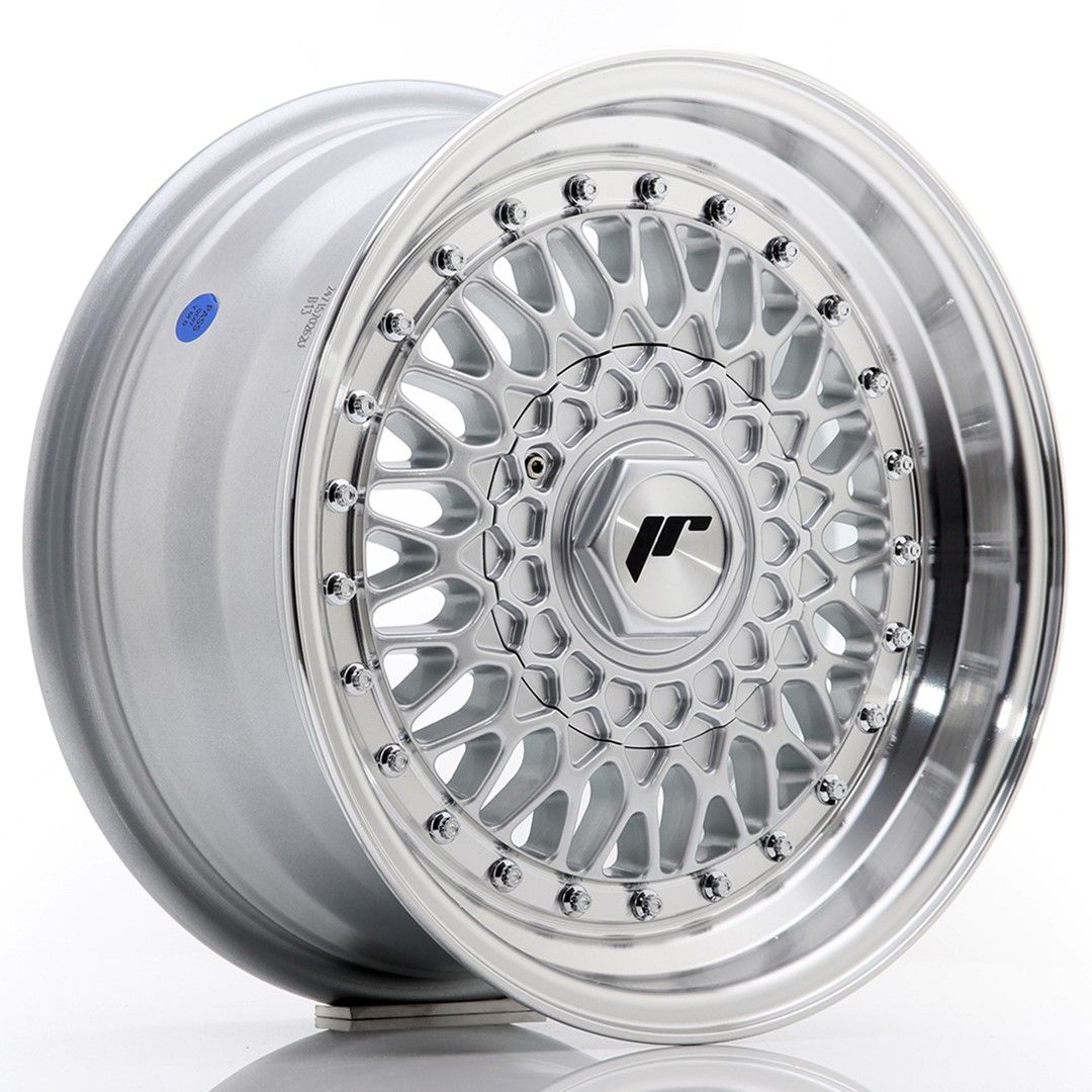 Image of JR-Wheels JR9 Velgen 15 Inch 7J ET20 4x100,4x108 Silver Machined Lip