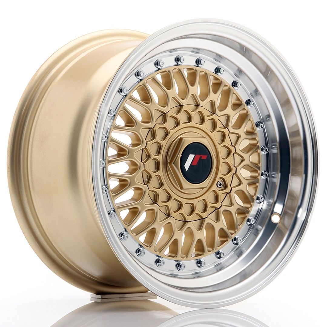 Image of JR-Wheels JR9 Velgen 15 Inch 8J ET20 4x100,4x108 Gold Machined Lip