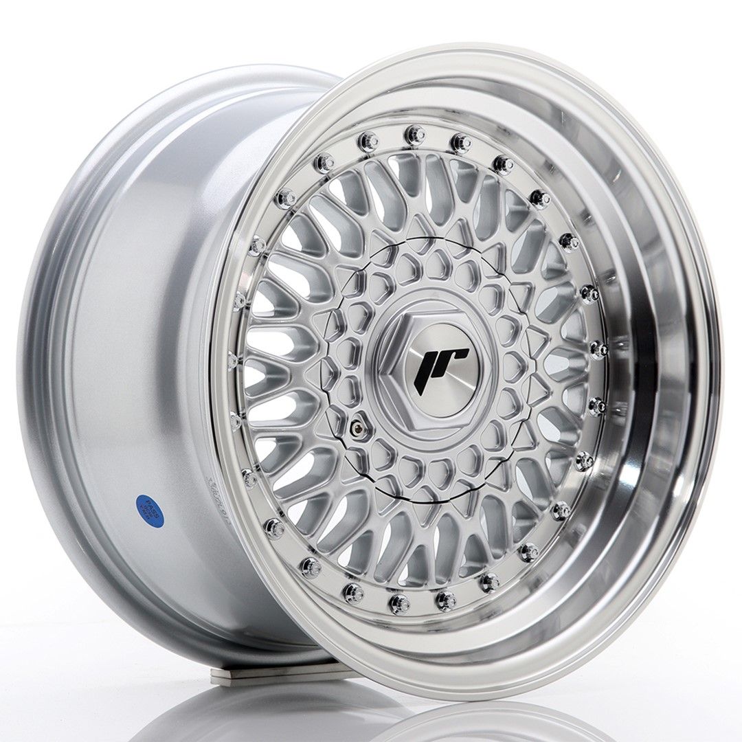 Image of JR-Wheels JR9 Velgen 15 Inch 8J ET20 4x100,4x108 Silver Machined Lip