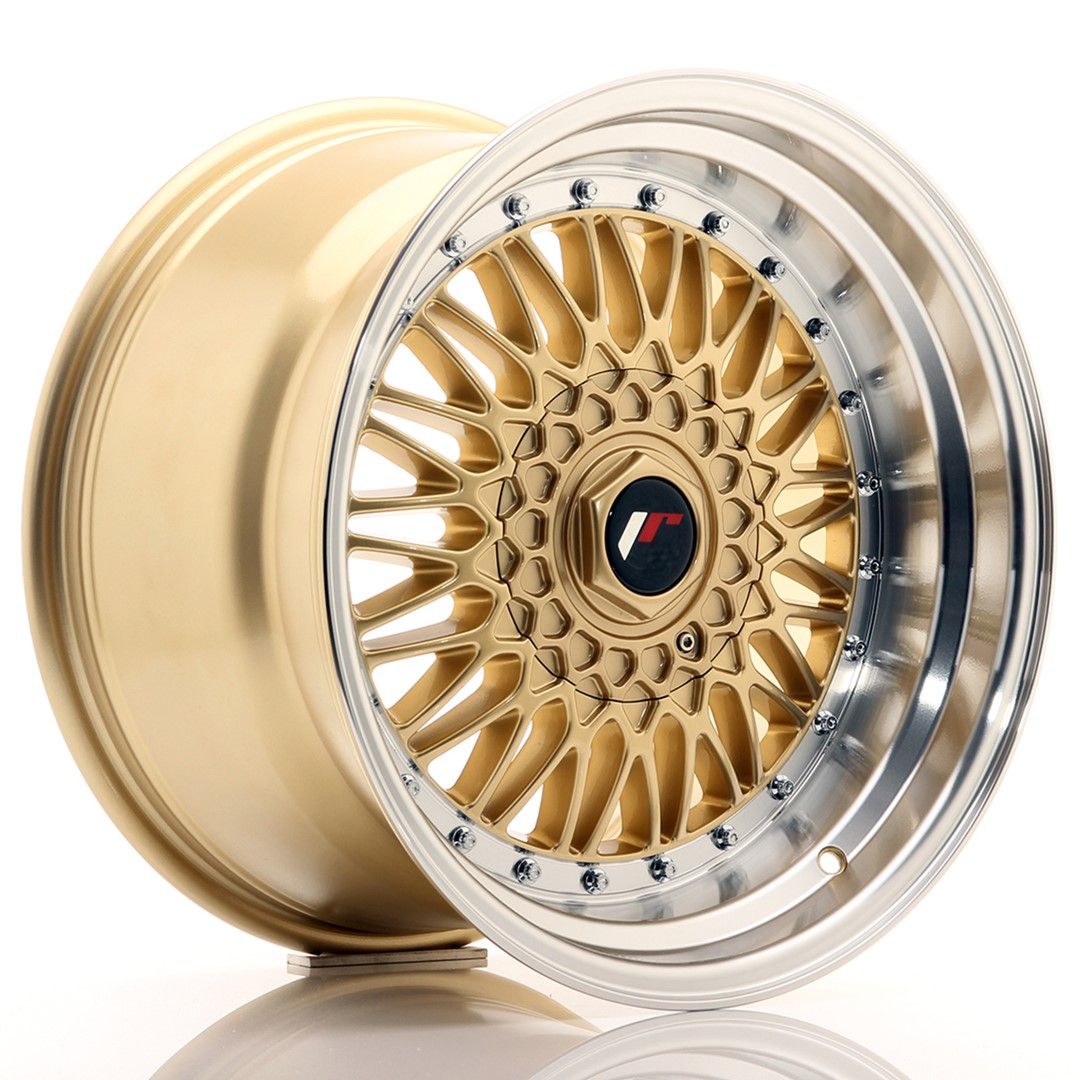 Image of JR-Wheels JR9 Velgen 17 Inch 10J ET20 Custom PCD Gold Machined Lip