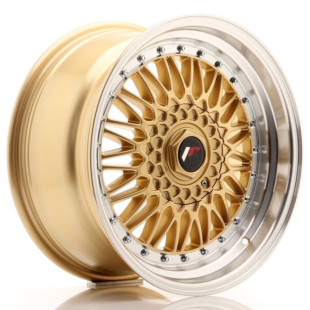 Image of JR-Wheels JR9 Velgen 17 Inch 8.5J ET35 Custom PCD Gold Machined Lip