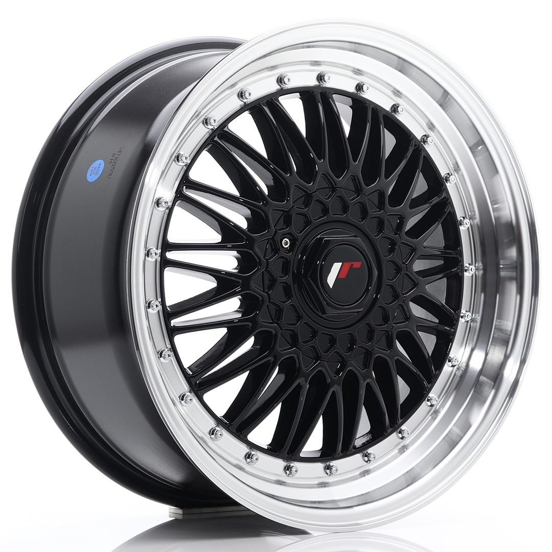 Image of JR-Wheels JR9 Velgen 18 Inch 8J ET35-40 Custom PCD Gloss Black Machined Lip