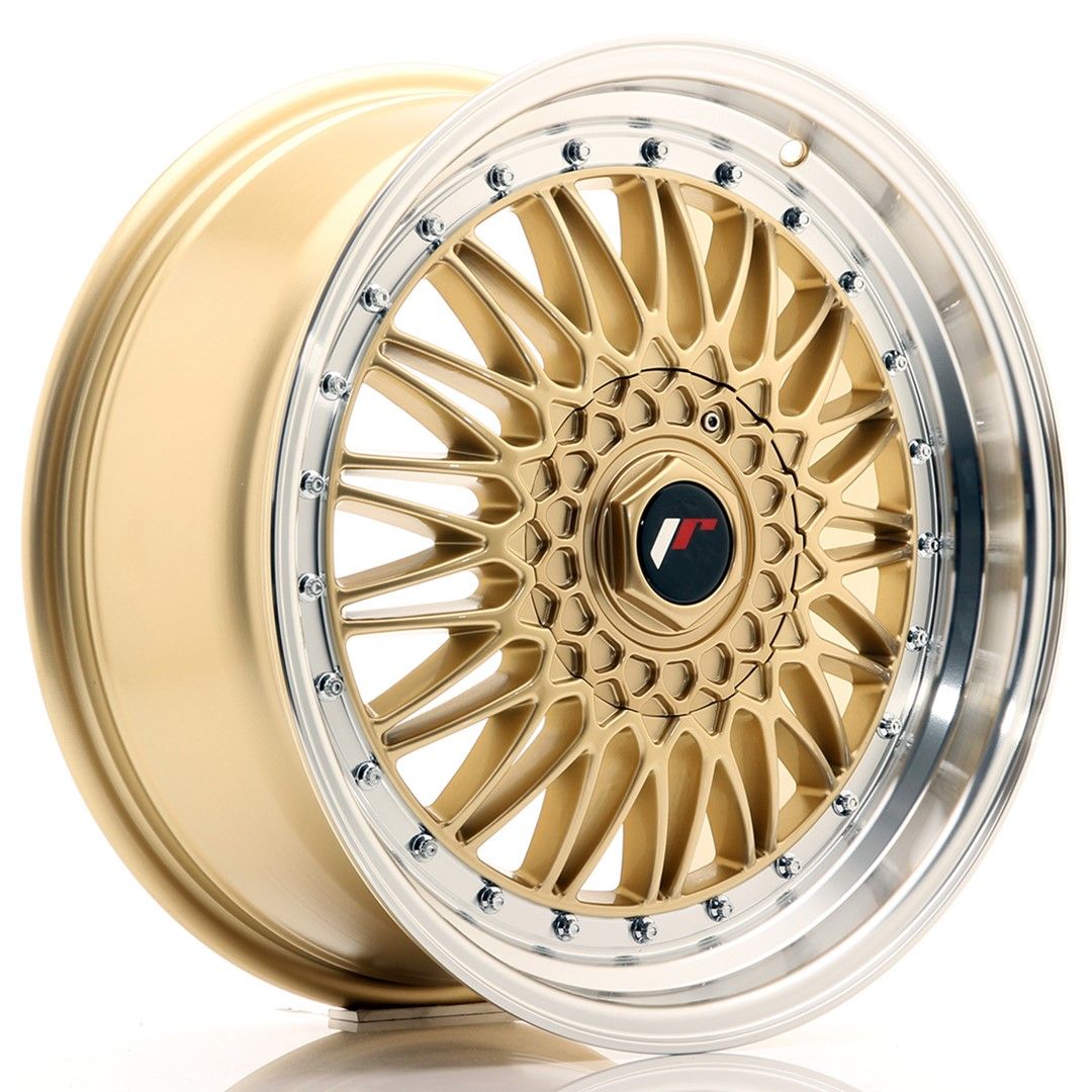 Image of JR-Wheels JR9 Velgen 18 Inch 8J ET35-40 Custom PCD Gold Machined Lip