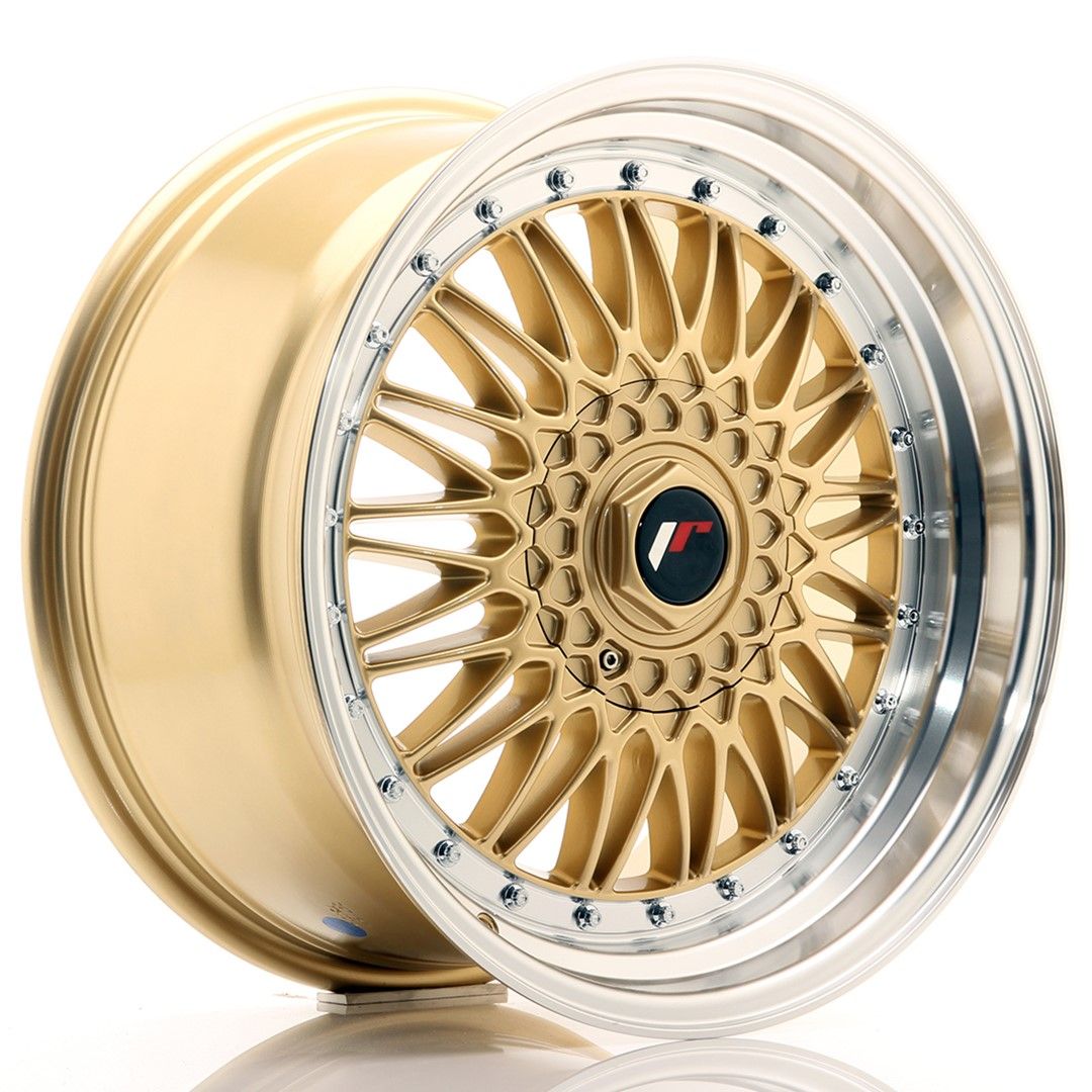 Image of JR-Wheels JR9 Velgen 18 Inch 9J ET20-40 Custom PCD Gold Machined Lip