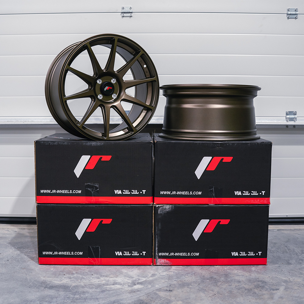 Image of JR-Wheels JR11 TWEEDE KANS Velgen 18 Inch 8.5J ET35 4x100 Dark Flat Bronze