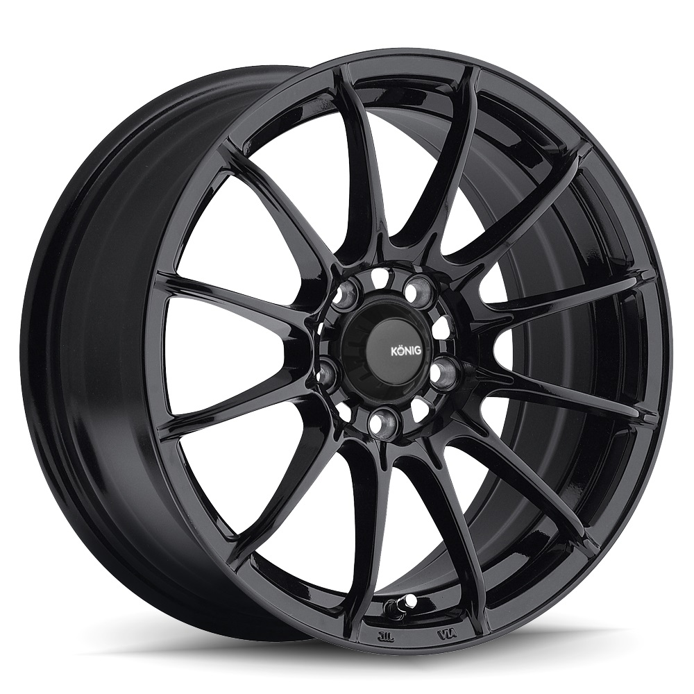 Image of König Dial In Velgen 15 Inch 9J ET35 4x100 Flow Form Gloss Black