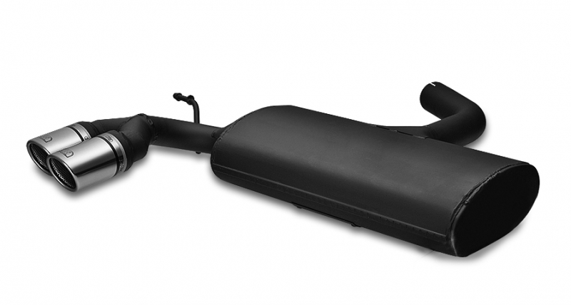 Image of Ulter Sport Uitlaat Demper Dual Tip Zwart Staal Volkswagen Golf