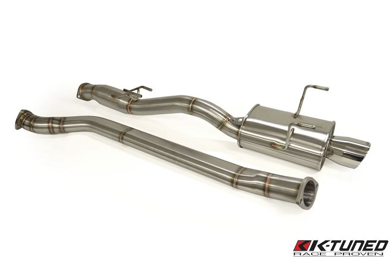Image of K-Tuned Cat-back Uitlaatsysteem Oval Tube 76mm Roestvrij Staal Honda Civic