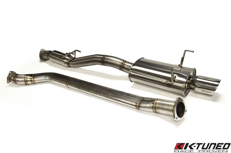 Image of K-Tuned Cat-back Uitlaatsysteem Oval Tube 76mm Roestvrij Staal Honda Integra