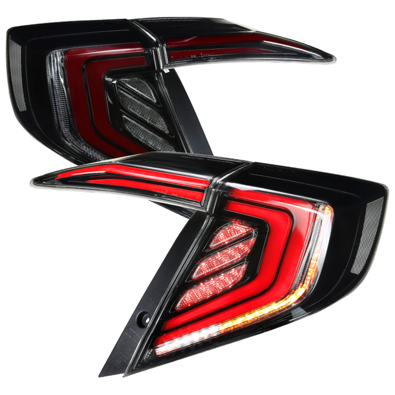 Image of SK-Import Achter Achterlichten Black Housing Smoke Glas Honda Civic