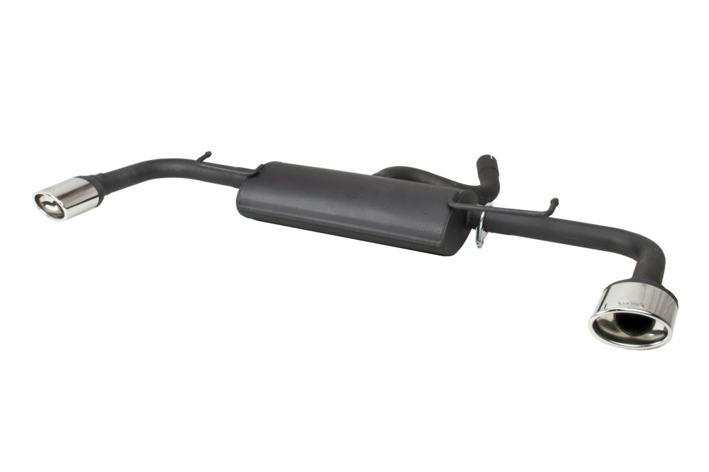 Image of Ulter Sport Uitlaat Demper Dual Tip Zwart Staal Opel Mokka