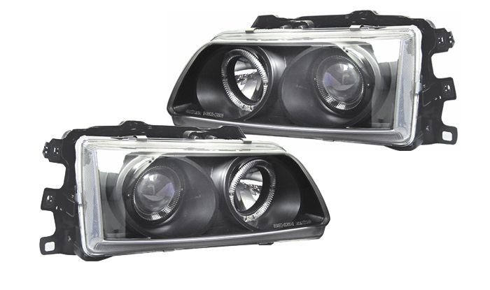 Image of Sonar Koplampen Angel Eyes Black Housing Honda Civic,CRX Facelift