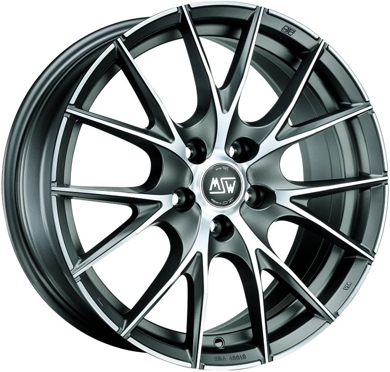 Image of MSW MSW 25 Velgen 16 Inch 7J ET35 5x100 Flat Titanium Machined