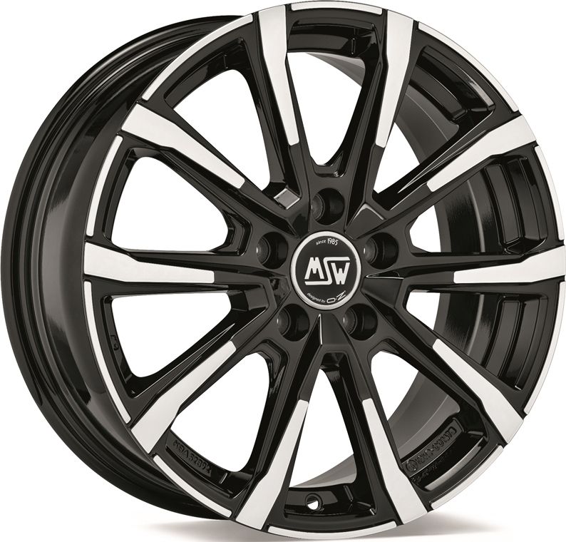 Image of MSW MSW 79 Velgen 17 Inch 7J ET51 5x100 Gloss Black Machined