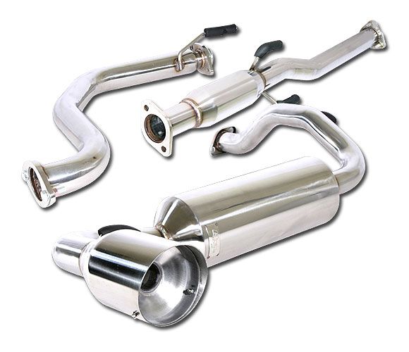 Image of SK-Import Cat-back Uitlaatsysteem 61mm Roestvrij Staal Honda Civic