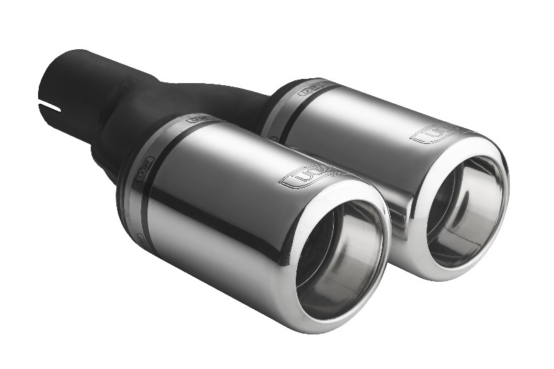 Image of Ulter Sport Uitlaat Sierstuk Big Rim Dual Tip Roestvrij Staal