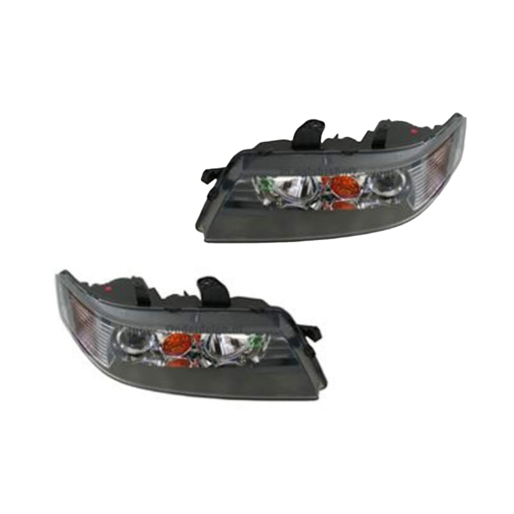 Image of DEPO Voor Koplampen Black Housing Heldere Lens Honda Accord