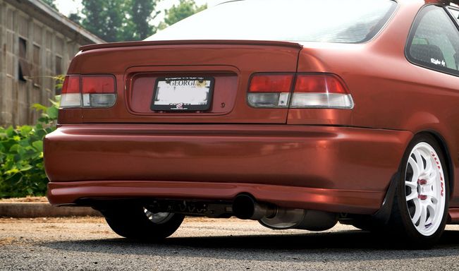 Image of PU Design Achter Koffer Spoiler Zwart Polyurethane Honda Civic