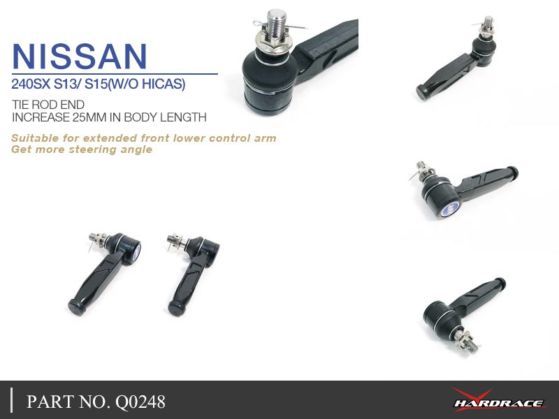 Image of Hardrace Stuurstang Einde Staal Nissan S13,S14,S15