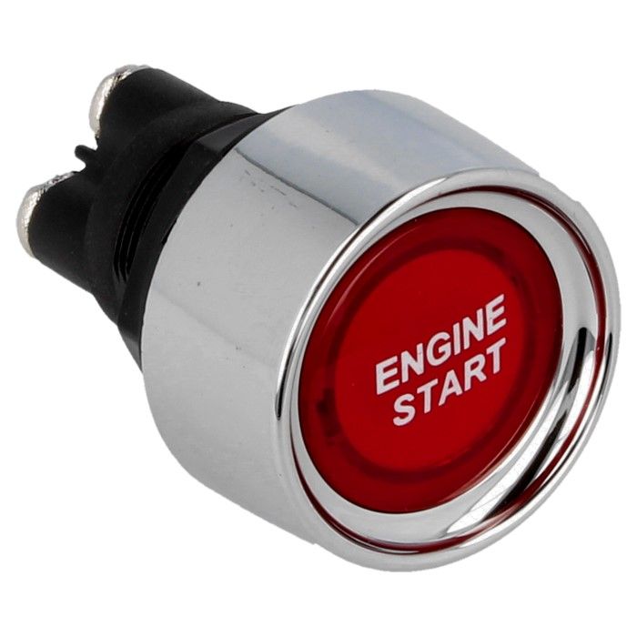 Image of QSP Start Knop Rood - Zilver 22mm