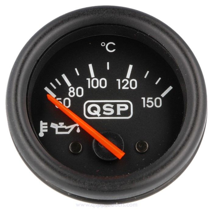 Image of QSP Meter Zwart 52mm Olietemperatuur