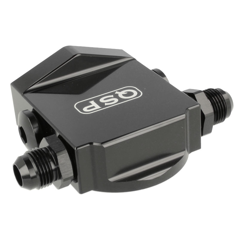 Image of QSP Olie Filter Adapter/Relocator 3/4 UNF Zwart Aluminium