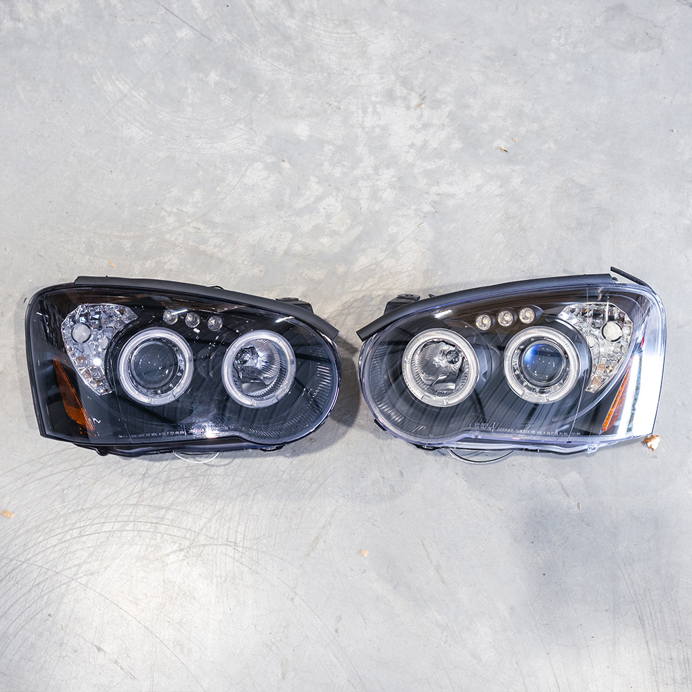 Image of SK-Import Koplampen TWEEDE KANS Flat Black Housing Subaru Impreza
