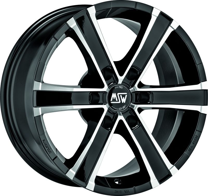 Image of MSW Sahara 6 Velgen 18 Inch 8J ET43 6x114.3 Gloss Black Machined