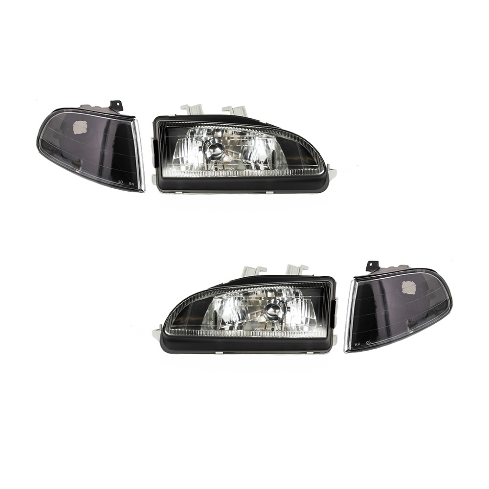 Image of DEPO Koplampen Handmatig Verstelbaar Black Housing Honda Civic