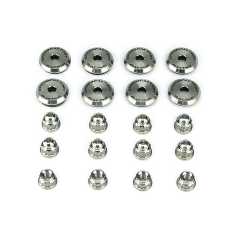 Image of Speedfactory Kleppendeksel Hardware Kit Titanium Honda Civic,CRX,Del Sol