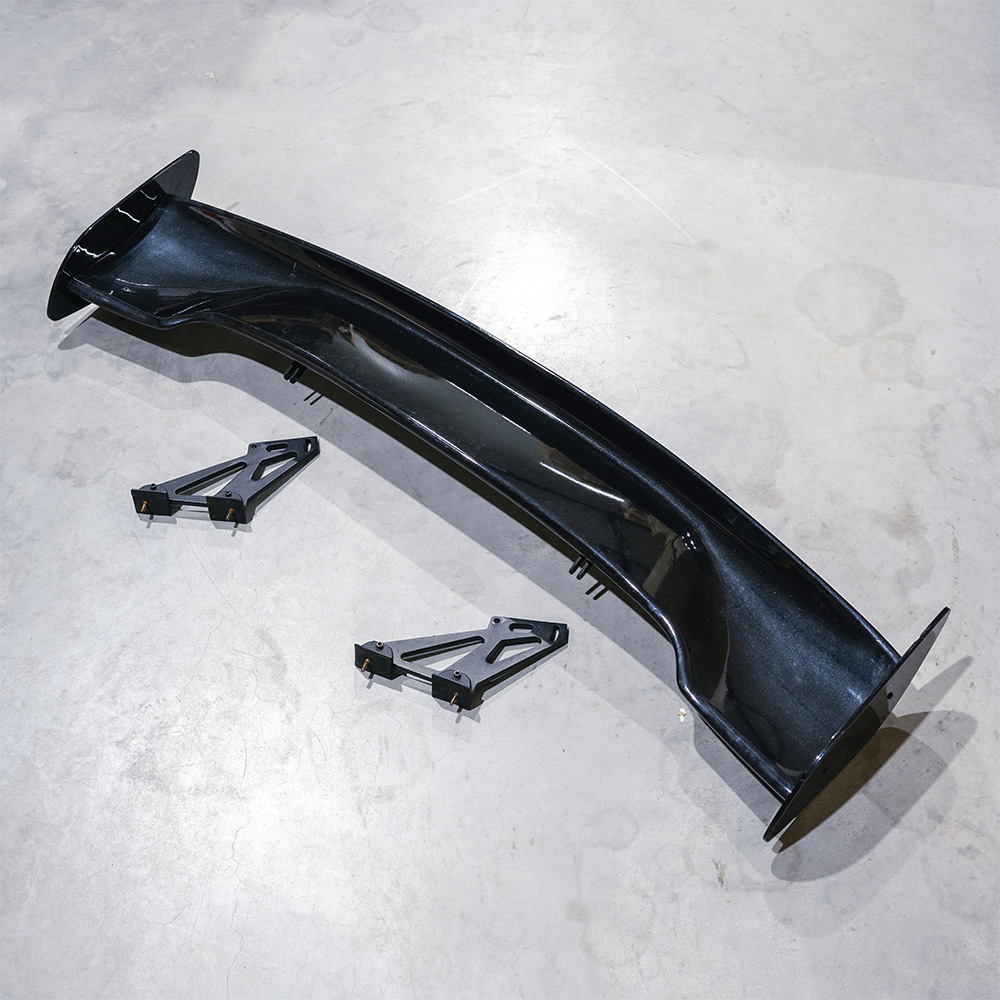 Image of SK-Import Spoiler Type-3 GT Style TWEEDE KANS Glanzend Zwart ABS Plastic