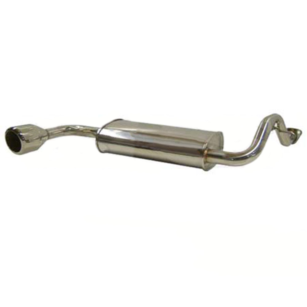 Image of SRS Achter Uitlaat Demper Single SS Conical Flange 61mm Roestvrij Staal Honda Civic,CRX